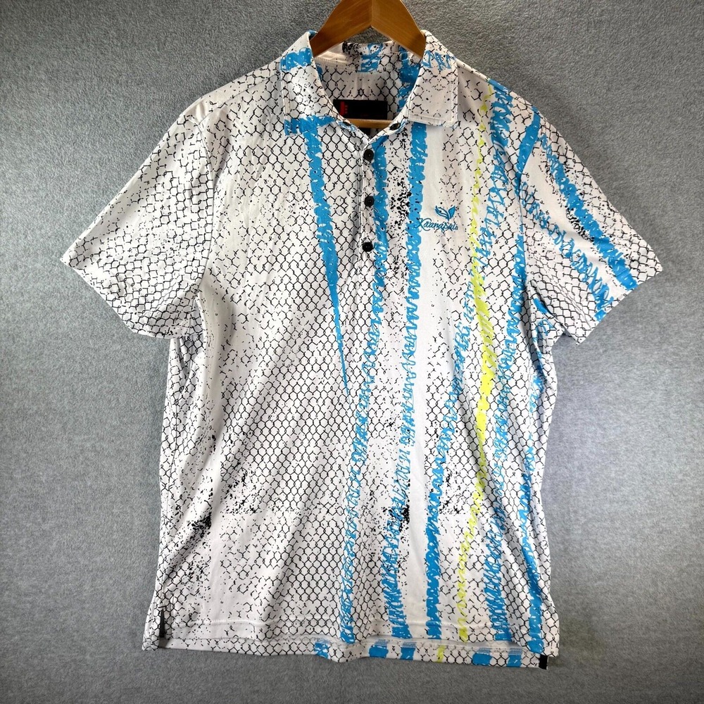 J By Jamie Sadock Polo Shirt Men's Large Hawaii Multicolor Collared Short Sleeve